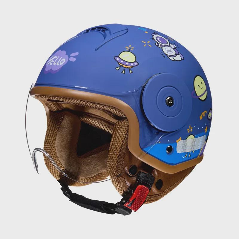 Kids' Motorcycle Helmet - Cartoon Design for All Seasons