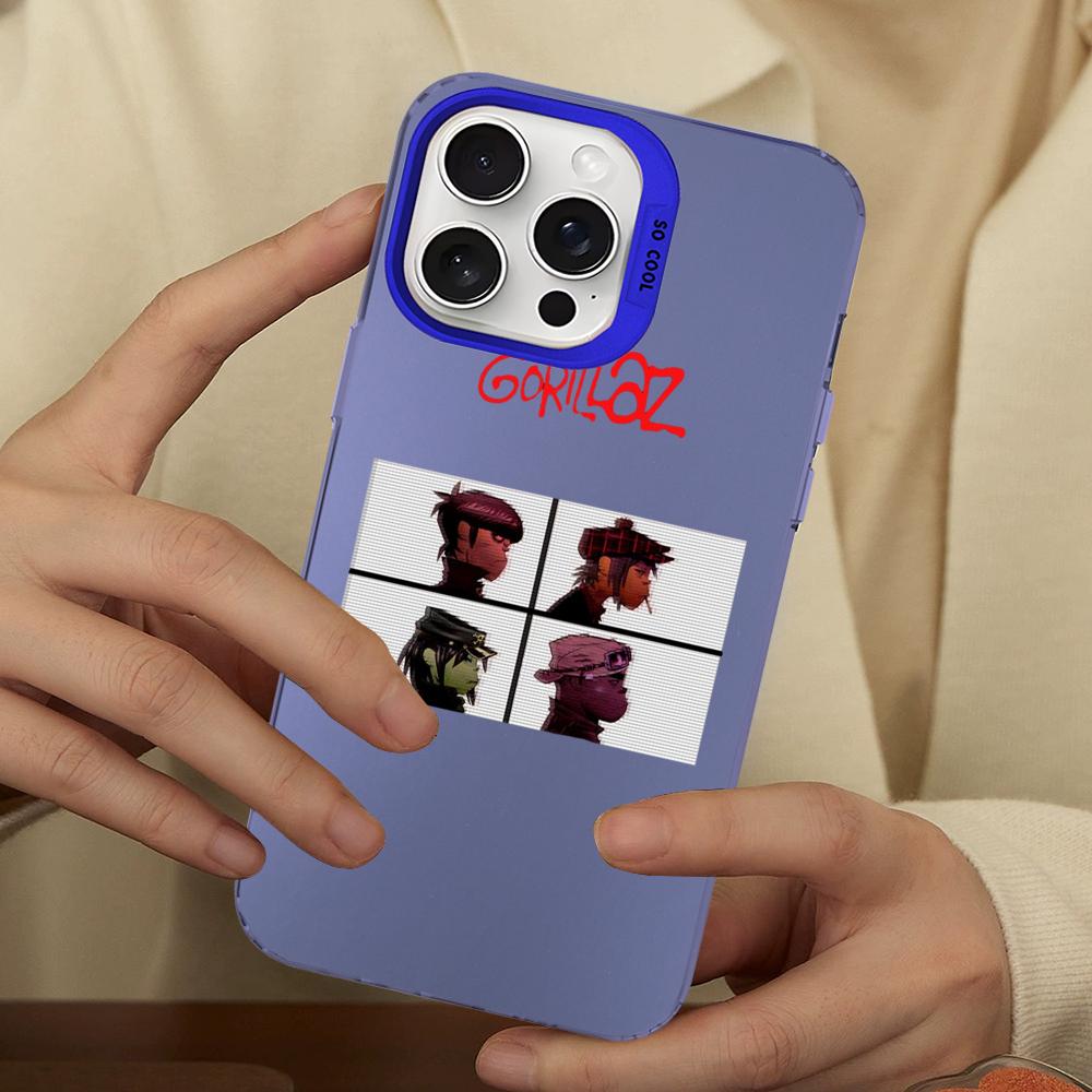 Gorillaz Phone Case For IPhone 16 15 14 13 12 11 Pro Max X XR XSMAX 8 7 Plus Matte Shockproof Back Cover