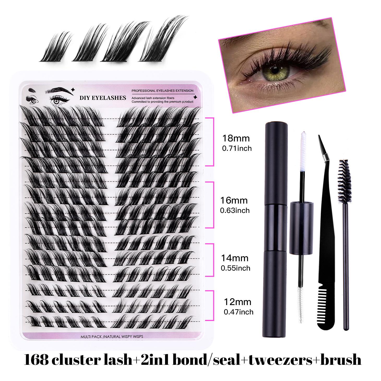 

168-кластерная книга по изготовлению натуральных накладных ресниц своими руками: Косые сегментированные ресницы Cross-Border