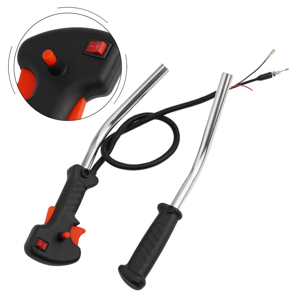 Replacement Brushcutter Trimmer Control Tube Handle Switch with Throttle Trigger Cable for Multiple Garden Trimming Tools