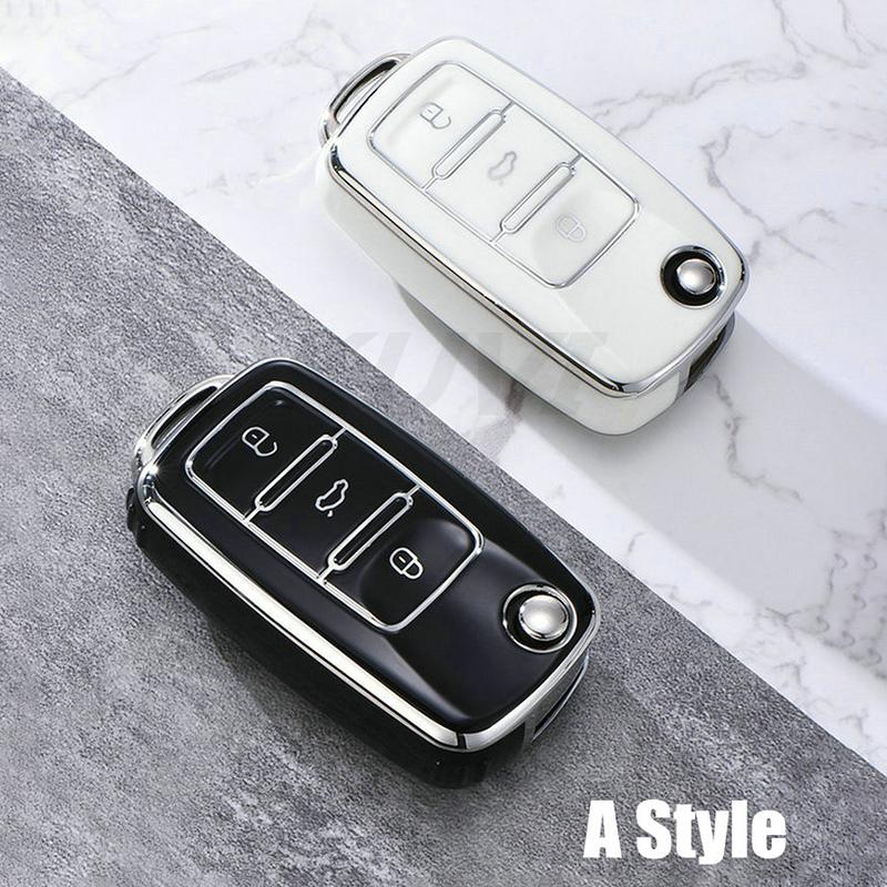 Funda de TPU para llave de coche, para VW, Volkswagen, Polo, Tiguan, Passat B5, B6, B7, Golf MK, Jetta, Skoda, Kodiaq, Superb, Octavia, Seat, etc.