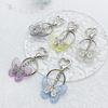 Butterfly Charm Keychain for Women and Girls Transparent Keyring Colorful Key Pendant Acrylic Clear Key Chain Ornament