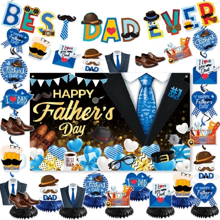 Customizable Father's Day Celebration Decoration With Bright Color Large Backdrop Banners Accessories