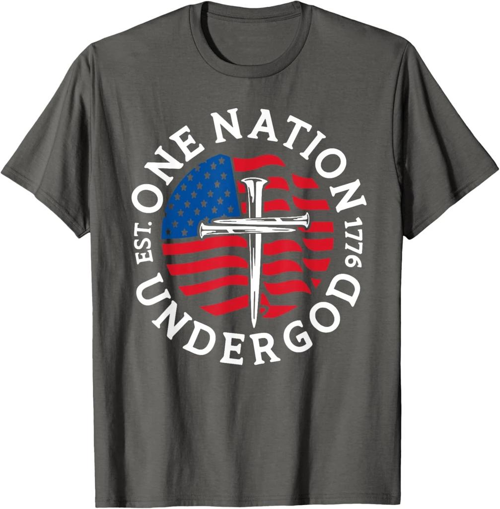 4th Of July One Nation Under God Flag Patriotic Unisex T-Shirt