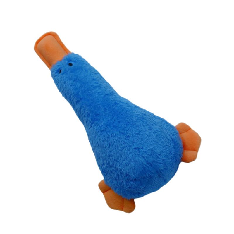 Colorful Squeaky Duck Toy For Dogs Durable Plush Chew Resistant Pet Training Toy