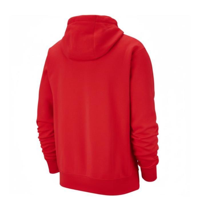 Hoodie - NPZ - Eco-responsible Morocco Supporter - Red - 60% Cotton/40% Recycled Polyester - Number 10 Flocked