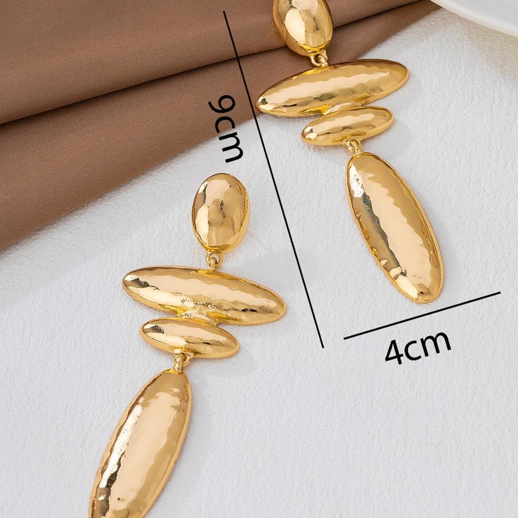 Temperament Simple Long Geometric Water Drop-Shaped Alloy Earrings Personalized Creative Fashion Simple Versatile Earrings