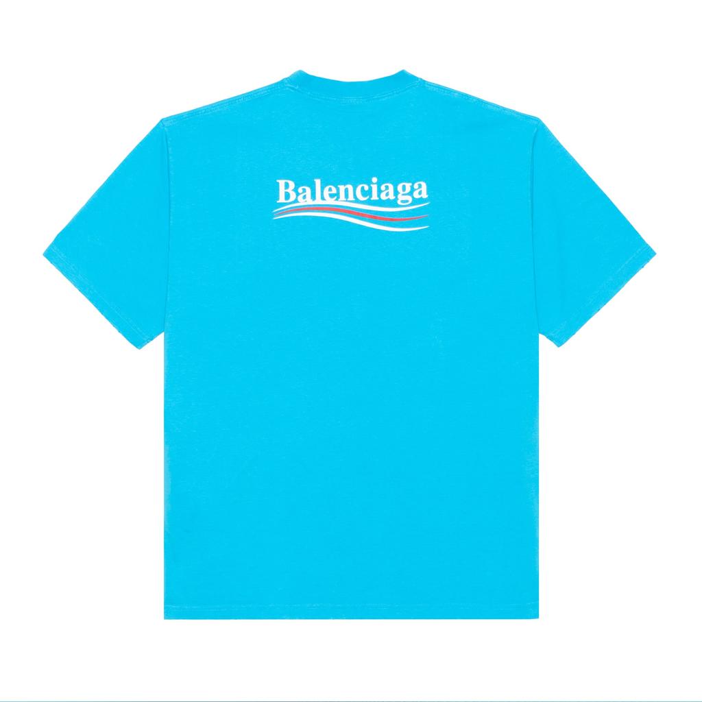 Balenciaga Political Campaign T-shirt Large Fit 'Blue Sky' Men's 641675TNVG54760