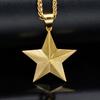 Pendant Rap Hip-hop Fashion Jewelry Three-dimensional Five-pointed Star Necklace