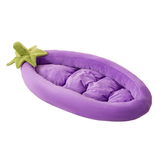 

Кровать для кошек Баклажан Форма овоща Диван для питомца со съемной подушкой Поддержка суставов Милая кровать для питомца для кошек, маленьких собак, котят S фиолетовый