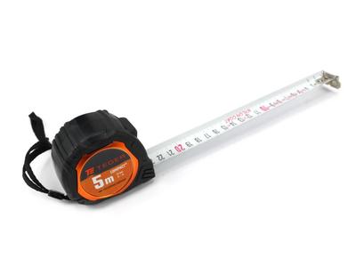 Steel Measuring Tape Retractable Compact 5M 27Mm Tape Thickness 0.16Mm Teger