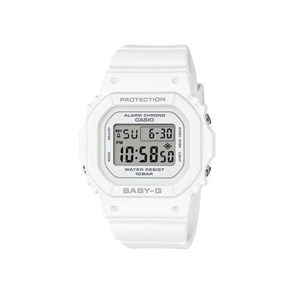 BGD-565U-7DR Square Digital Watch White Women s Children s Watch
