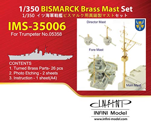 Infini Model 1/350 IMS Series German Navy Battleship Bismarck Mast Set (for TR Company) Plastic Model Parts IMS3506