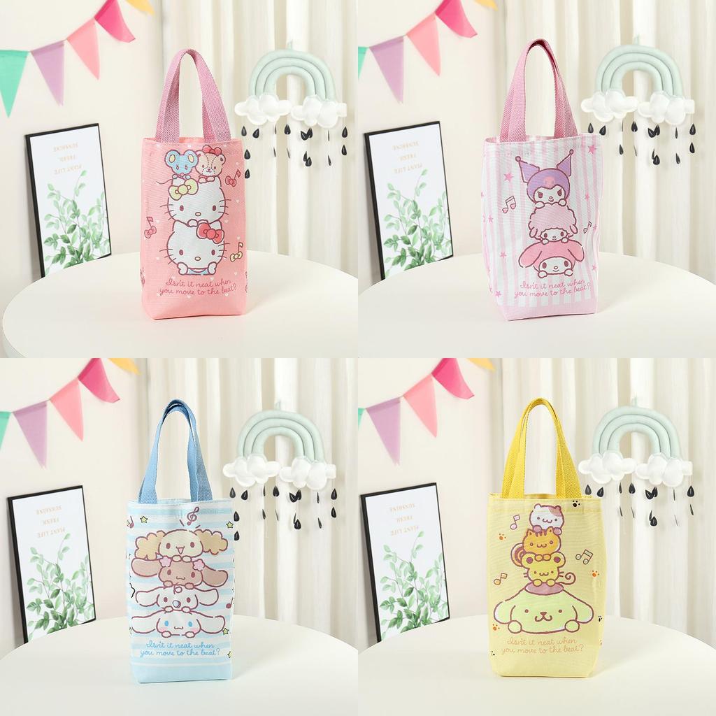 Cartoon Stacking Fun Canvas Multipurpose Bag For Storage And Travel