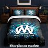 Olympique Lyonnais FC Design Bed Bedding Set 1 Duvet Cover + 2 Pillowcases Soft Breathable Household Bed Linens