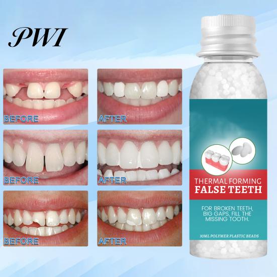 Tooth Bead 30ML Moldable Temporary Filling Solid Glue Repair Granule Temp Beads Teeth Gaps Missing Broken False Dental Care