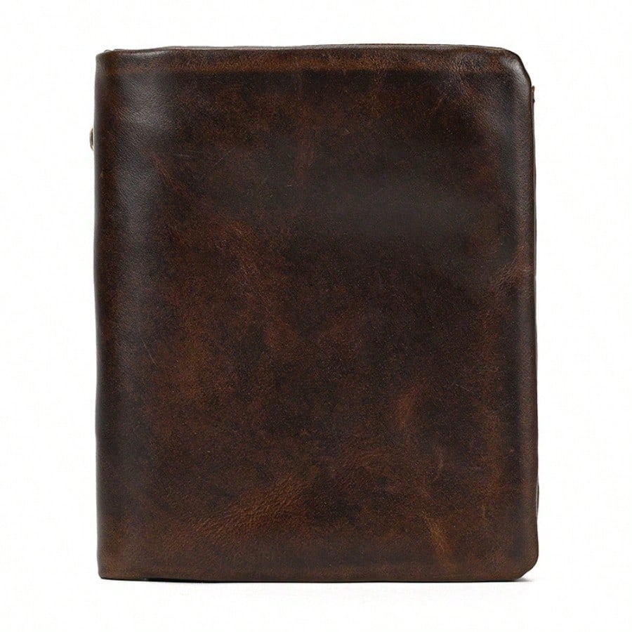 Portefeuille Court Premium Hommes et Femmes Multi-Cartes Sac à Monnaie Portefeuille Court à Fermeture Éclair Coffee multicolore