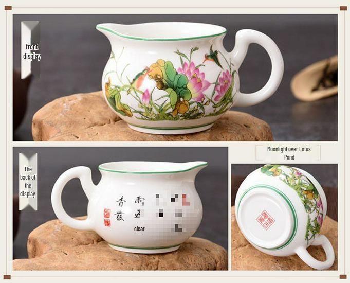 Blue & White Porcelain Tea Pitcher Gong Dao Bei 170ml for Kung Fu Tea Sets