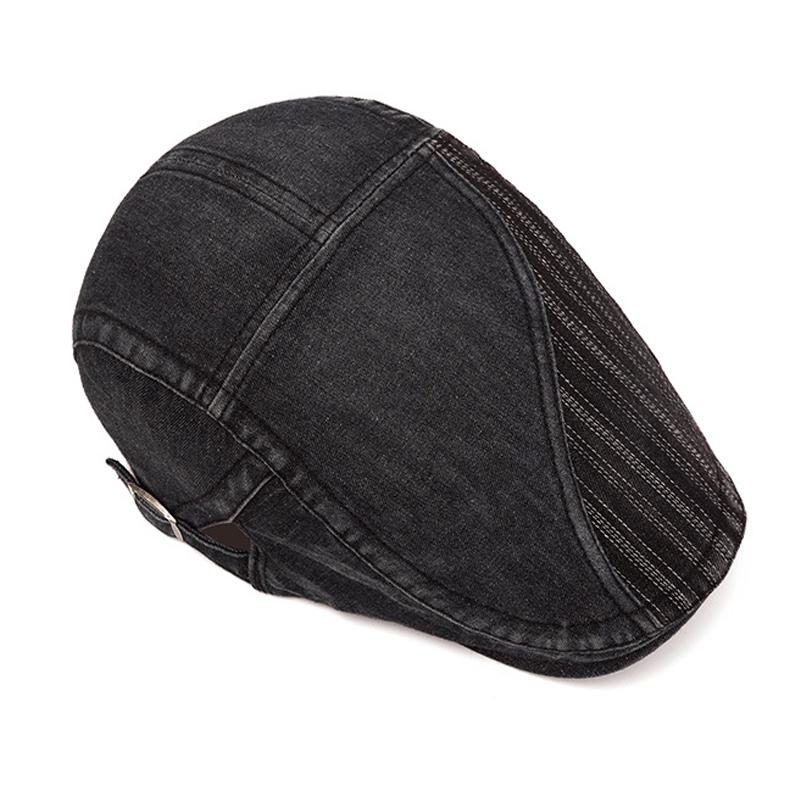 Denim Beret Women's Autumn Cap British Vintage Forward Cap Men's Newsboy Cap
