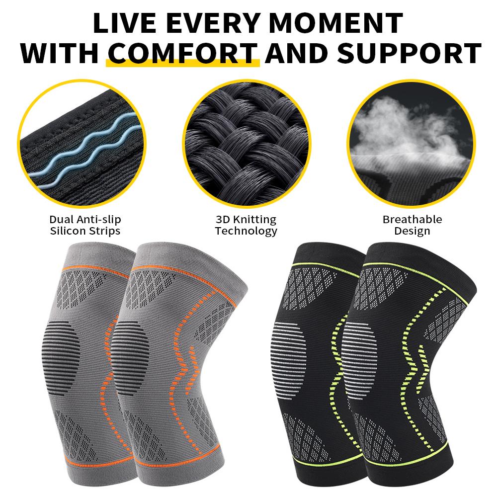 1Pair Knee Braces For Knee Pain,Knee Compression Sleeve For Men Women,Knee Support For Meniscus Tear,Running,Weightlifting