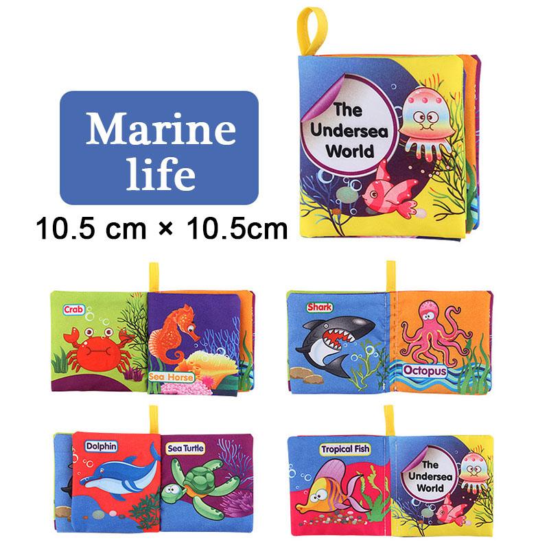 Baby Cloth Book Intelligence Development Soft Learning Cognize Reading Books Early Educational Toys Readings 0-12 Months Rattle