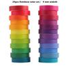 24pcs Rainbow Color Washi Tape Set 9mm 15mm Macaron Colors Adhesive Masking Tapes Stickers Decoration DIY Marker Label A6735