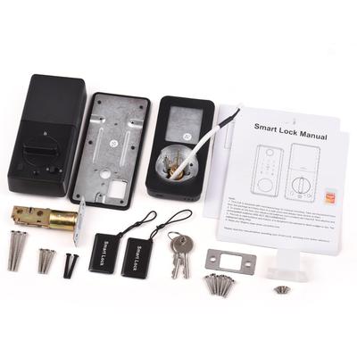 Smart Lock BT Keyless Entry Door Lock APP Fingerprint Password Mechanical Key 5 Unlocking Methods Aluminum Alloy Door