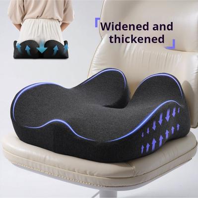 Ergonomic Thickened Memory Foam Seat Cushion for Office Chairs - Heavy-Duty Chair Pad with Removable Cover, Ideal for Lower Back