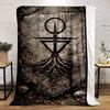 Ancient Symbol with Roots Design Print Blanket Soft and Cozy Perfect for the Living Room Bed Sofa or a Nap,gift
