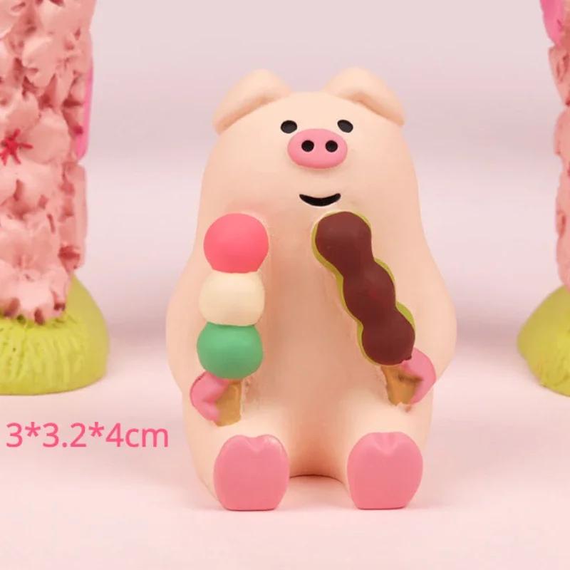 Lovely Sakura Blossom Resin Miniature Spring Day Scene Decoration Crafts Kawaii Cat with Schoolbag Pink Cherry Bookshelf Decro