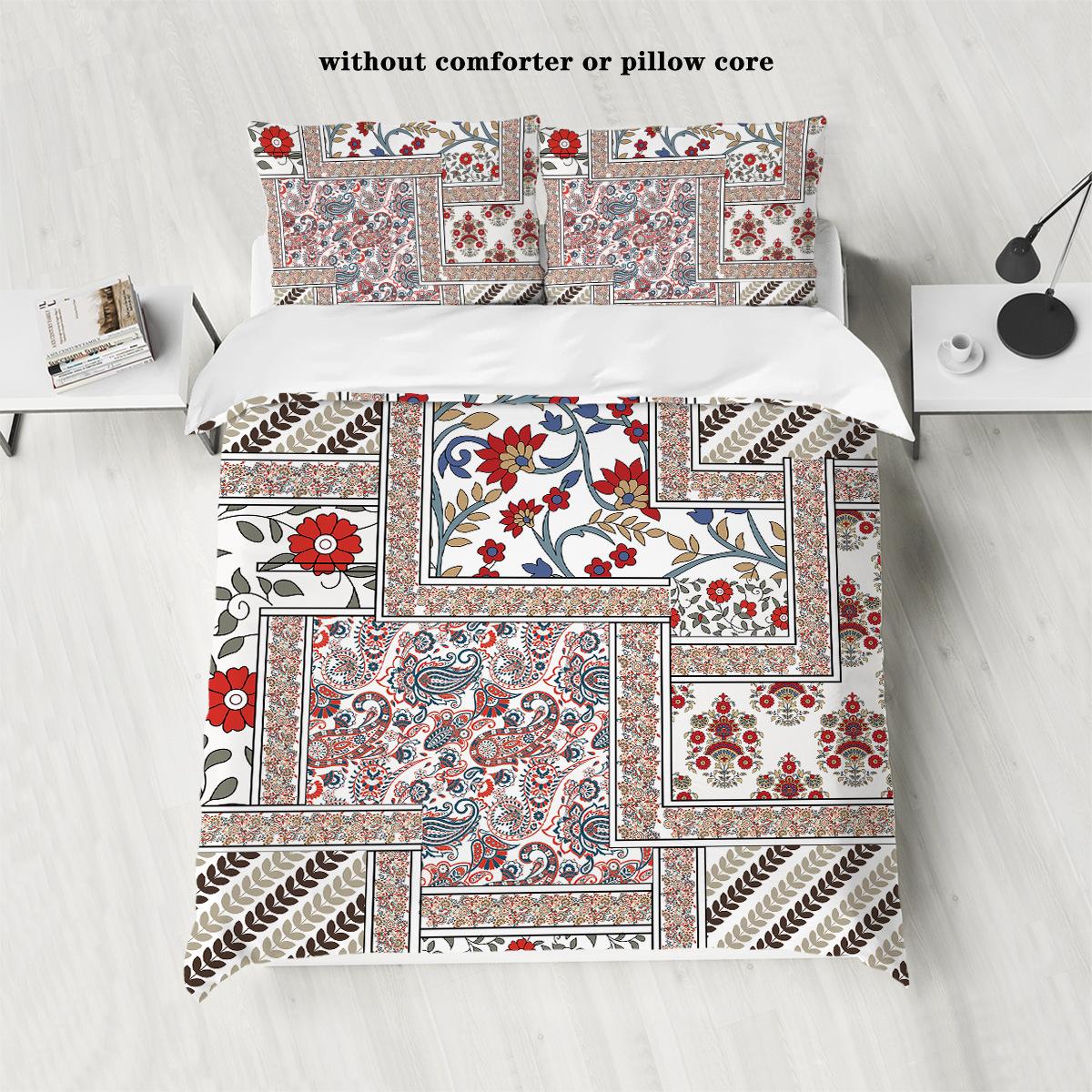 

Bed Three-Piece Ethnic Style Kit 3D Digital Printing Grinding Four-Piece Set Fba 135x200cm