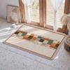 Checked Tablecloth ART Floor Mat Eco  Flannel Doormat Non Slip Odorless Indoor Floor Rug Soft Short Plush Home Mat