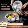 Rice Washer Strainer Bowl 316 Stainless Steel Rice Washing Bowl Rice Sieve Colander Fruit And Vegetable Strainer Kitchen Tools