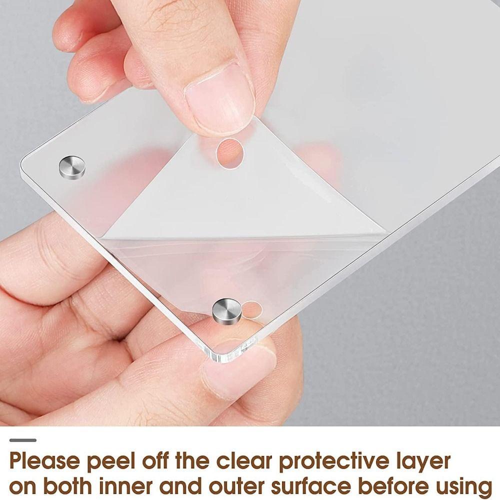 5pcs DIY Card Display Frame Transparent Refrigerator Magnet Picture Frame  Home Decor