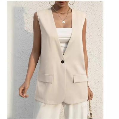 Damen Stilvolle Weste Jacke Elegant