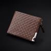 Mens Luxury Fashion Soft Quality Leather Wallet Credit Card Holder Purse Black with Zip