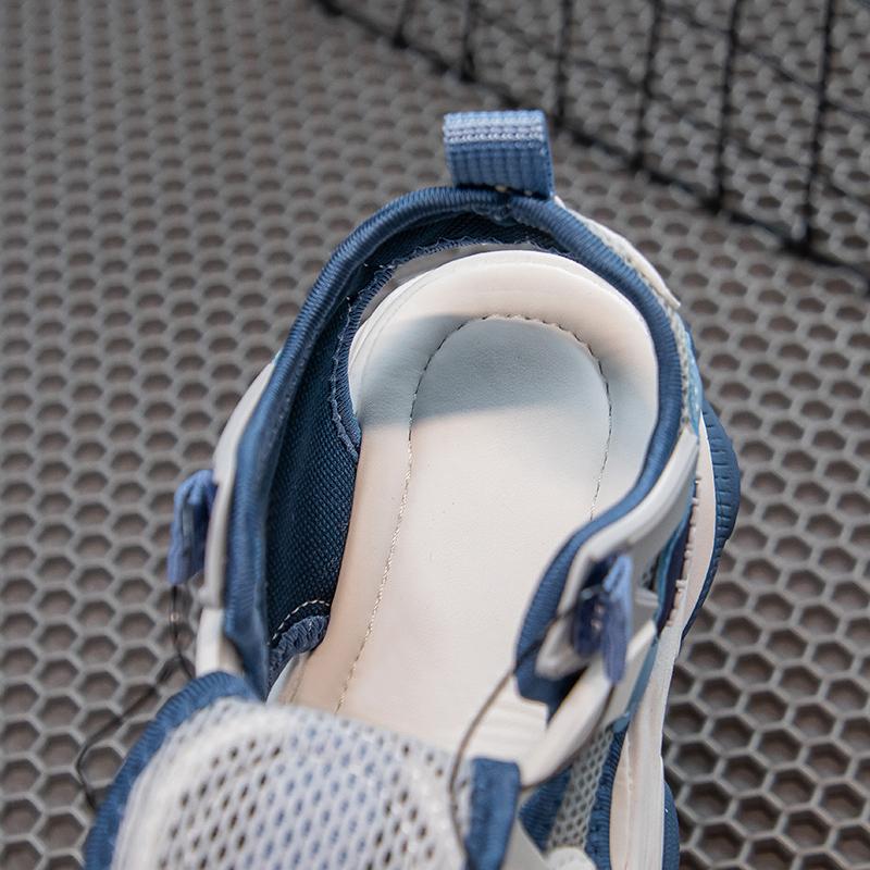 Children's Sandals Summer New Breathable Shoes Boys' Sports Baotou Beach Shoes Men's Rotating Button