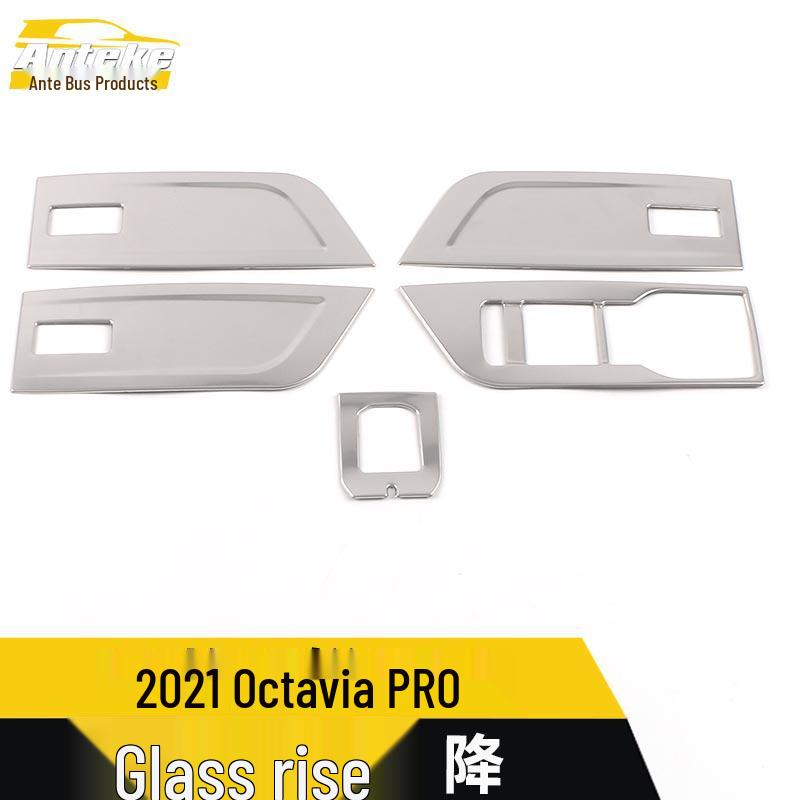 Octavia PRO Glass Lift Frame & Armrest Switch Button Sequin Sticker