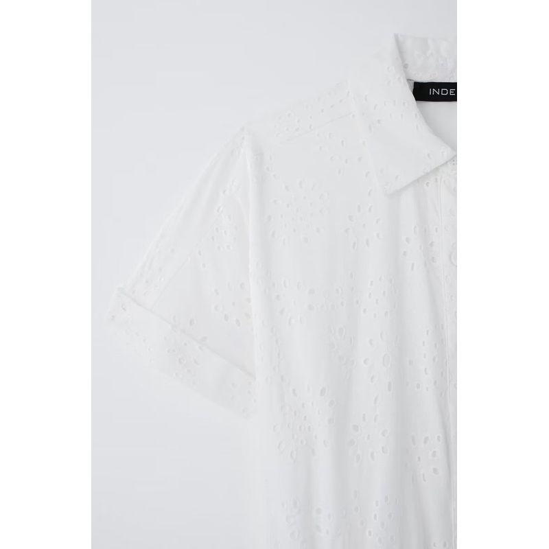 Kaslead New Arrival Women's Clothing Fashion Style Fashion Minimalist Cut Out Embroider Dress 7977112