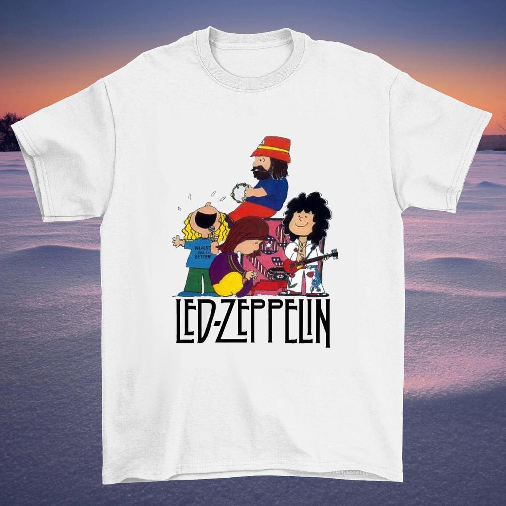Led Zeppelin Rock Band Funny Cartoon Cotton T-Shirt For Men Women size S-5XL LT6