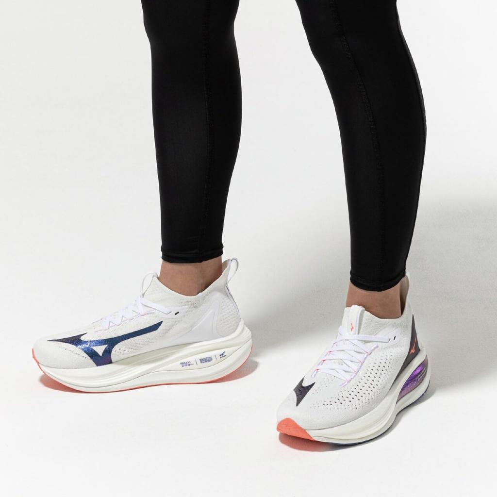 Mizuno NEO VISTA 2 Running Shoes for White X Metallic Blue X 2E Women, Pink, 24.0 Cm,