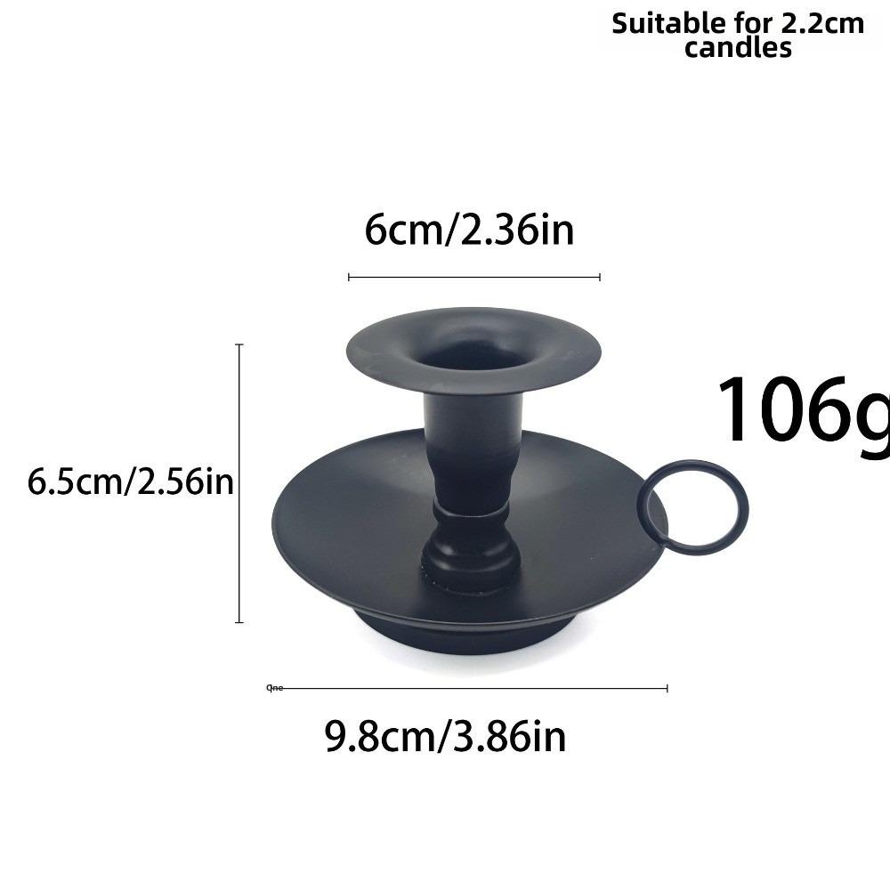Vintage Metal Candlestick Holder With Handle Anti-slip Candle Holder Desktop Candlestick Adornment