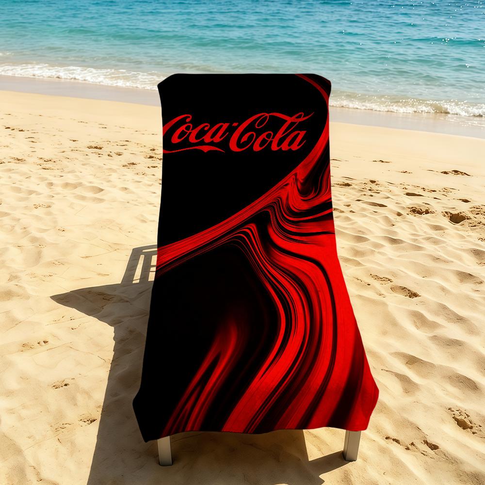 C-Coca-Cola-ES Modny Ręcznik z Logo Na Kemping Plażę Super Chłonny Szybkoschnący Letni Ręcznik