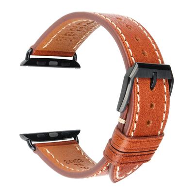 Cowhide Leather Band For Apple Watch 6 5 4 SE Band Business Leather Bracelet 44mm 42mm 40mm 38mm Strap For Iwatch Series 3 2 1
