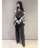 Lily Brown Flannel Shirt Black Women's LWFB251010,
