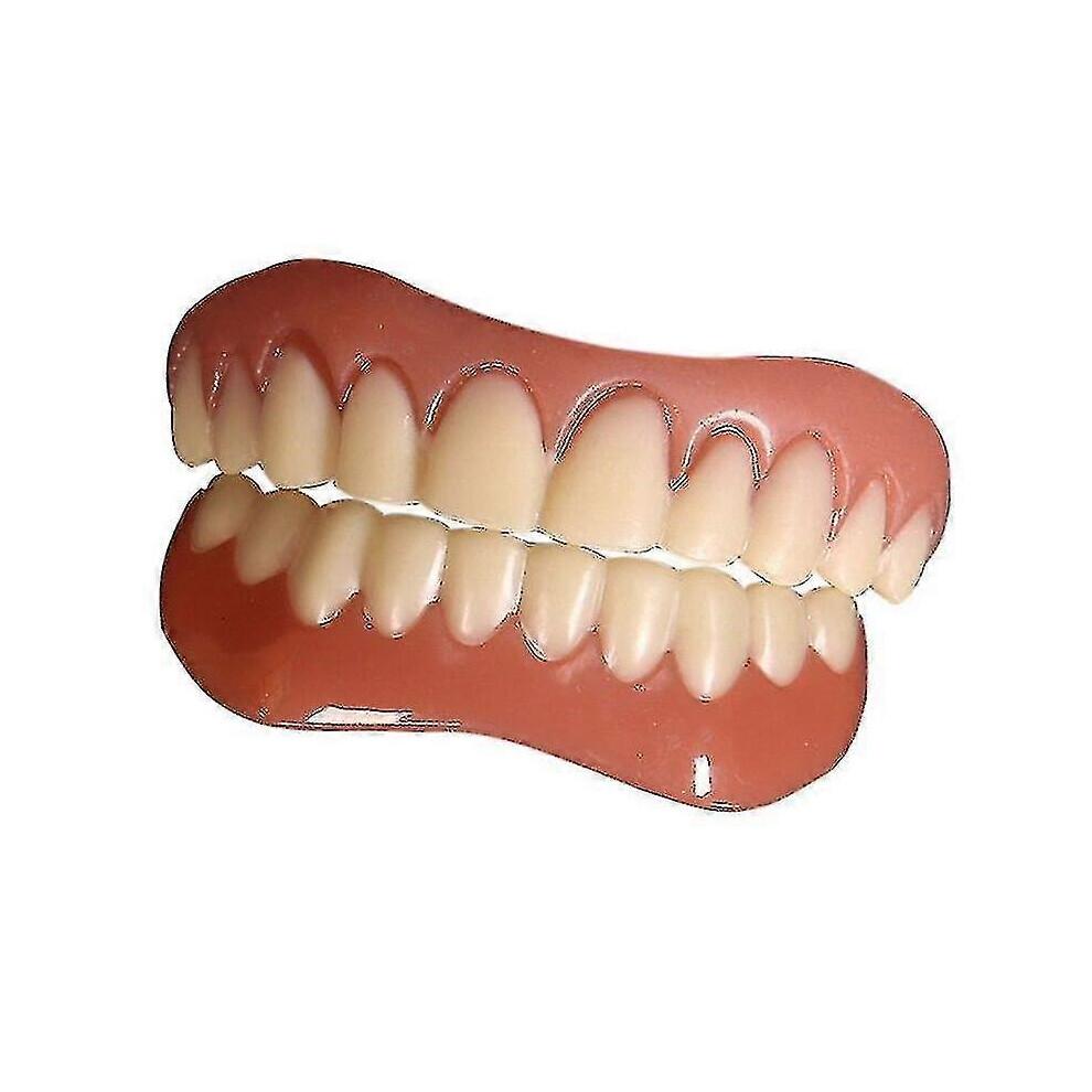 Extra Thin Fake Bright White Tooth Veneers Silicone Soft Safe Adhesive Denture Hide Shade Braces Comfortable Teeth Orthodontic