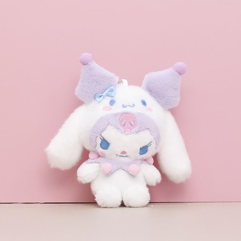 Sevimli Japon Sanrio Peluş Oyuncak Sevimli Kuromi Melody Bebek Anahtarlık Yumuşak Oyuncak
