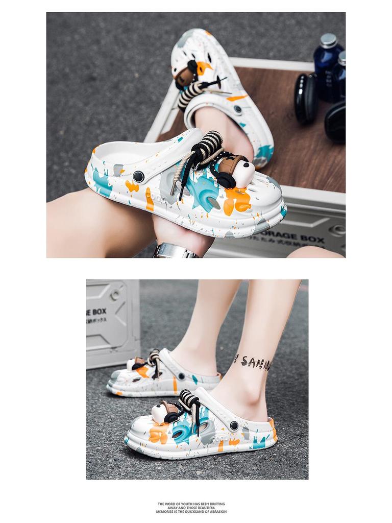 2025 Summer Hole Shoes Dog Ear Slippers - Unisex