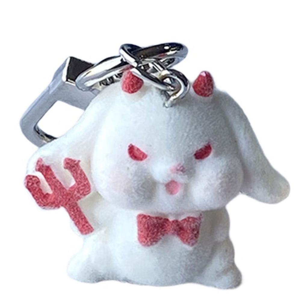 Cartoon Christmas Series Plush Velvets Figurine Keychain Cartoon Key Holder Alloy Texture Suitable for Festival Cheer