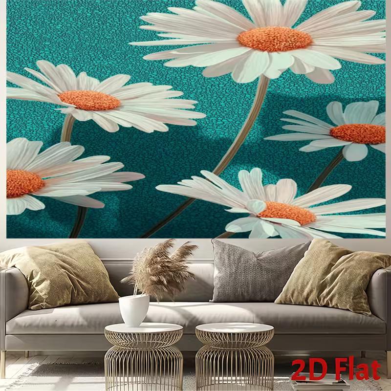 2D Flat Printing Party Backdrop Modern Minimalist Floral Wall Art Style